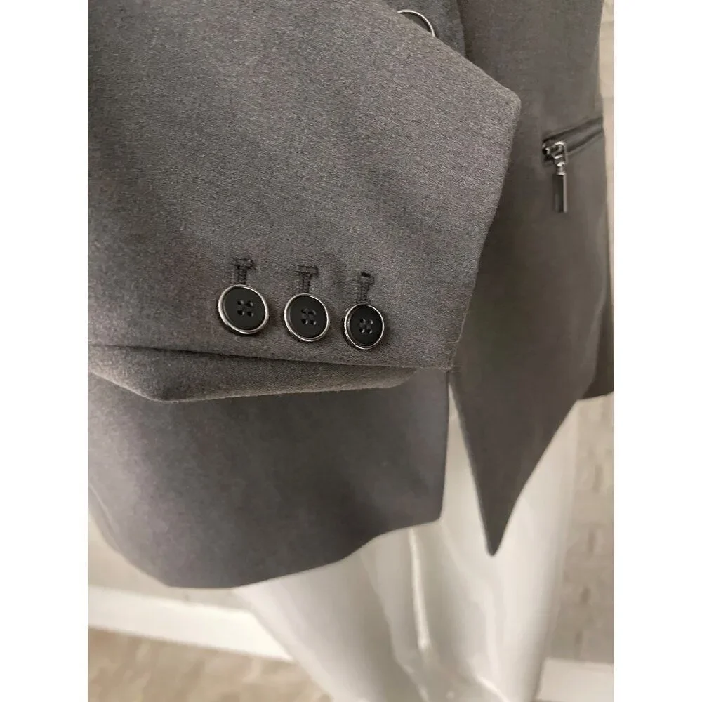 Lane Bryant Women Black One Button Zipper Pocket Blazers NWT